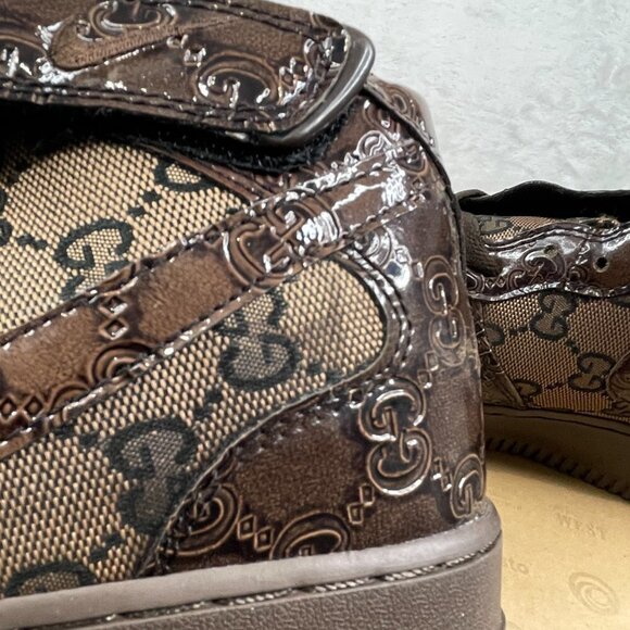 Nike AF-1 Custom Sneakers Mens Size 9 Brown Gucci Air Force 1 High 315123-333 - Picture 7 of 10